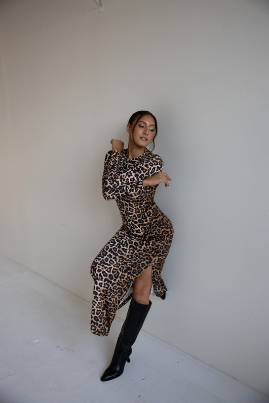 The Savannah Leopard Print Maxi Dress