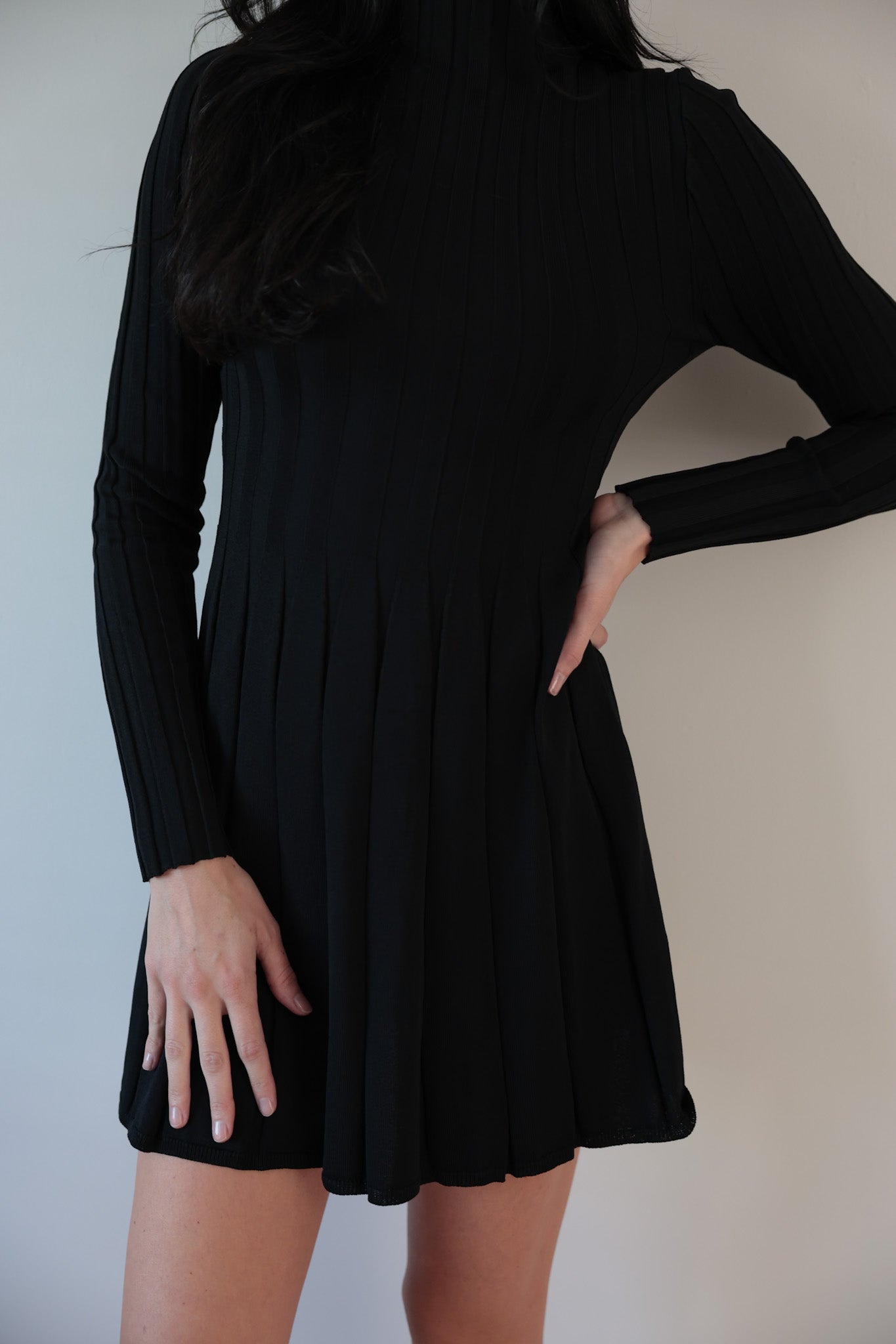 The Classic Black Turtleneck Dress