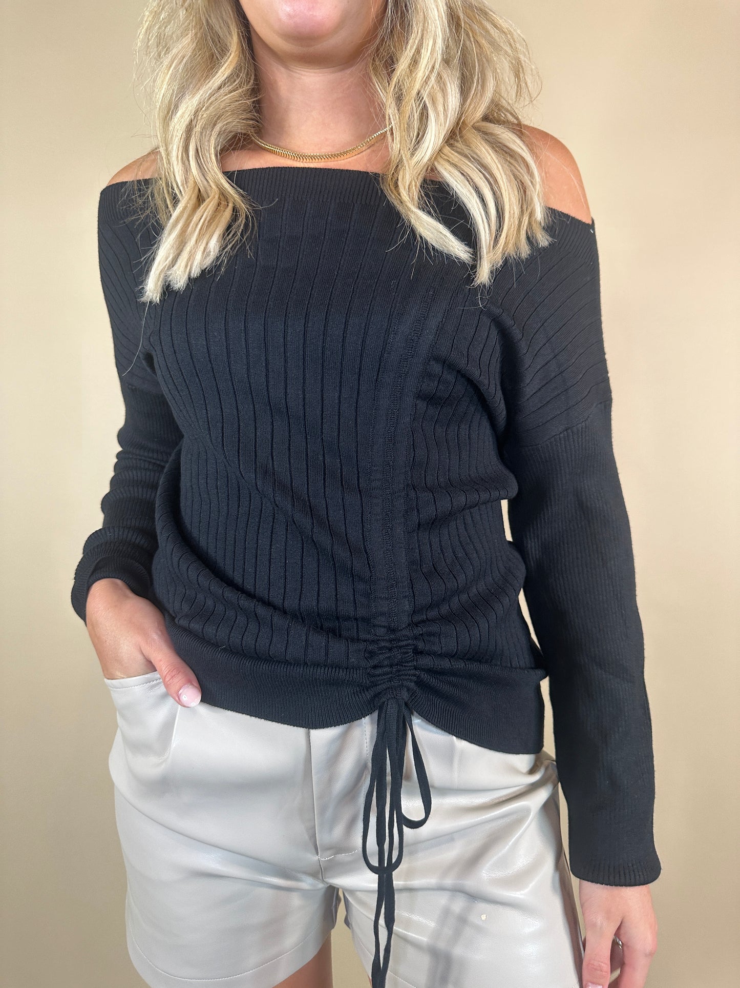 The Allure Ruched Knit Sweater