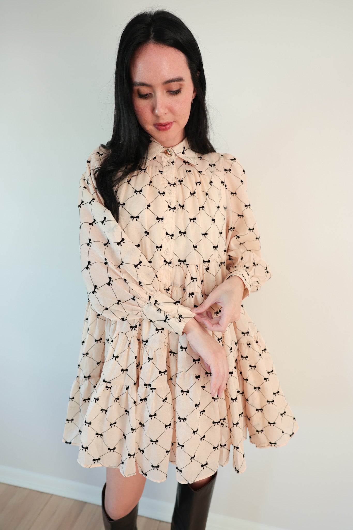 Bow-Tied Bliss Smock Dress