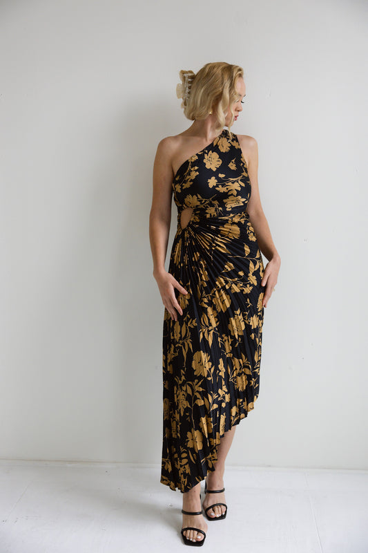 The Marigold One-Shoulder Asymmetrical Dress