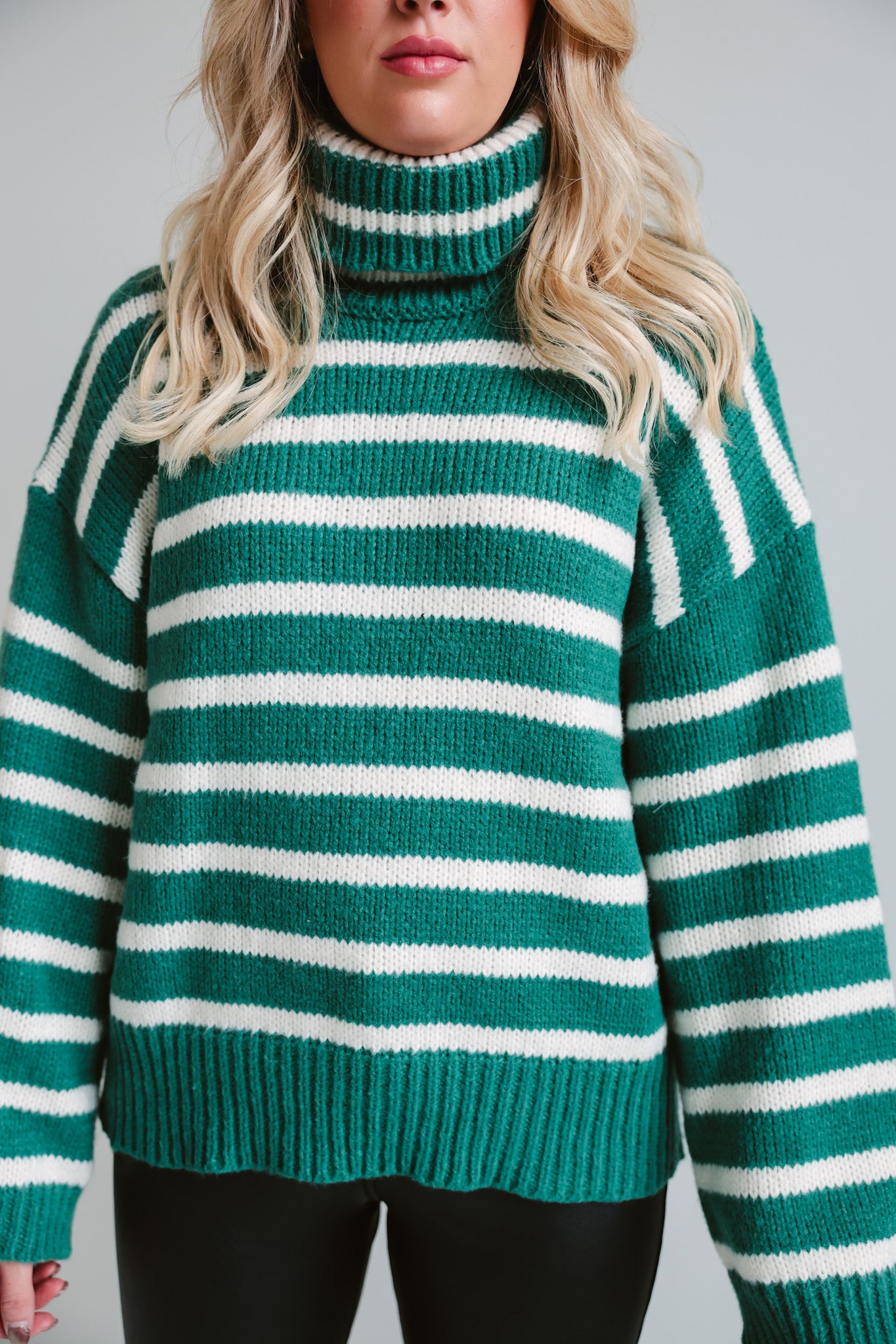 Striped Turtleneck Sweater