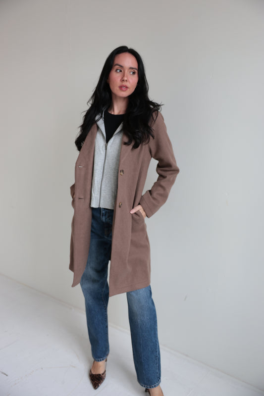 Two-in-One Layered Hoodie Coat