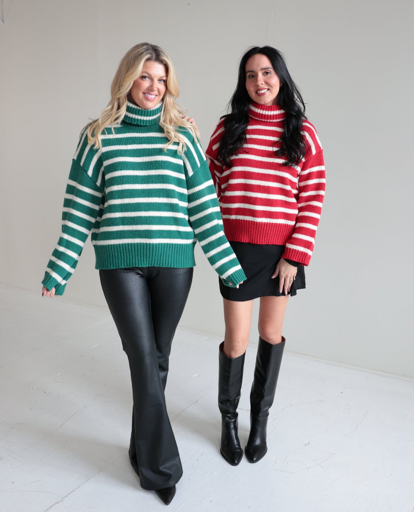 Striped Turtleneck Sweater