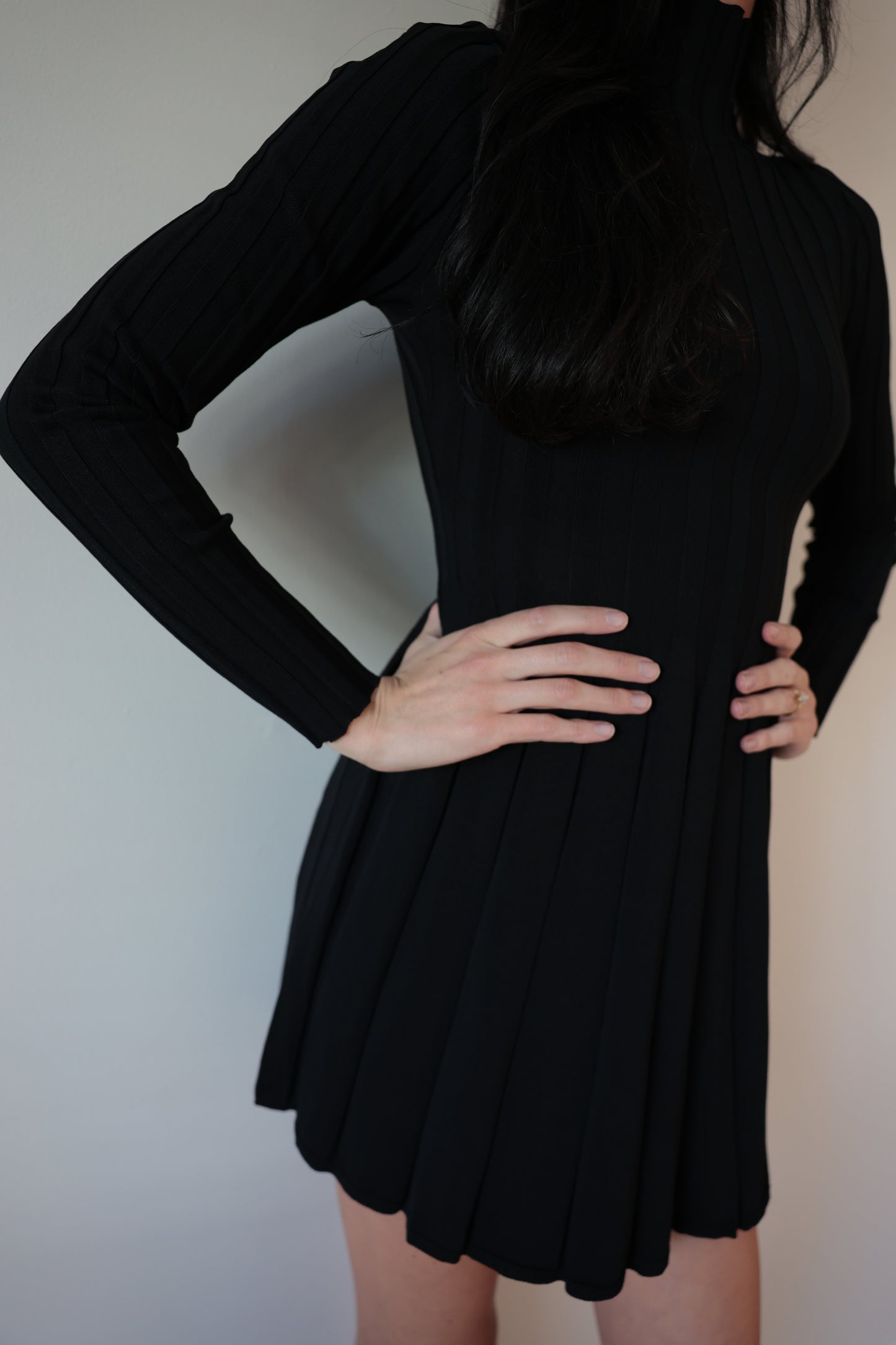 The Classic Black Turtleneck Dress