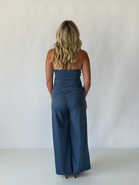 Pinstripe Halter Vest