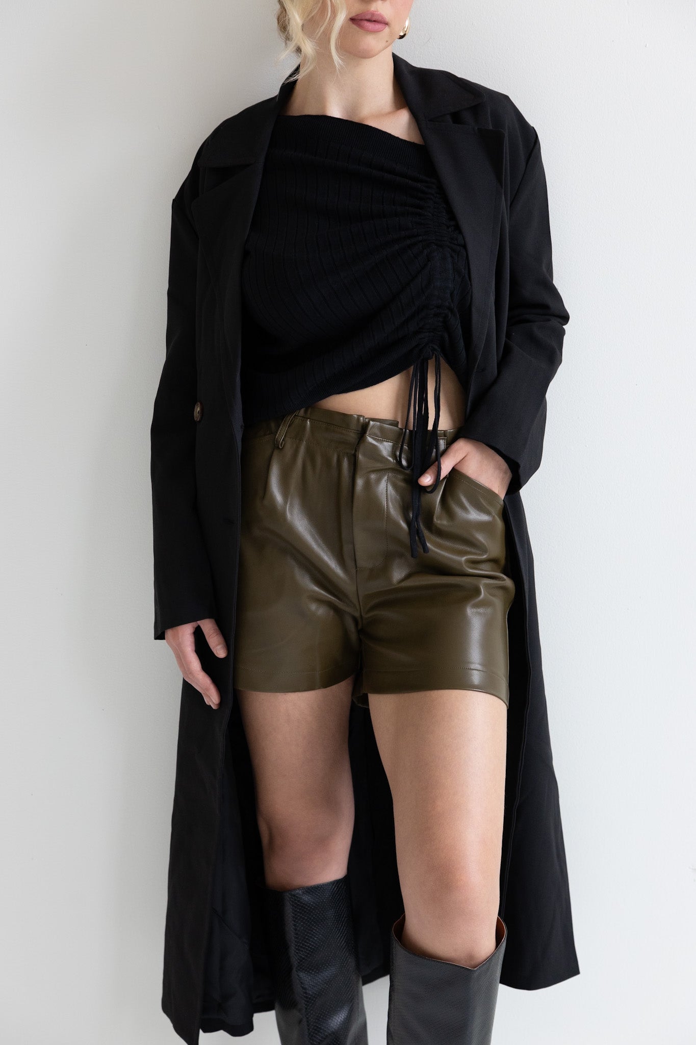 Faux Leather Short