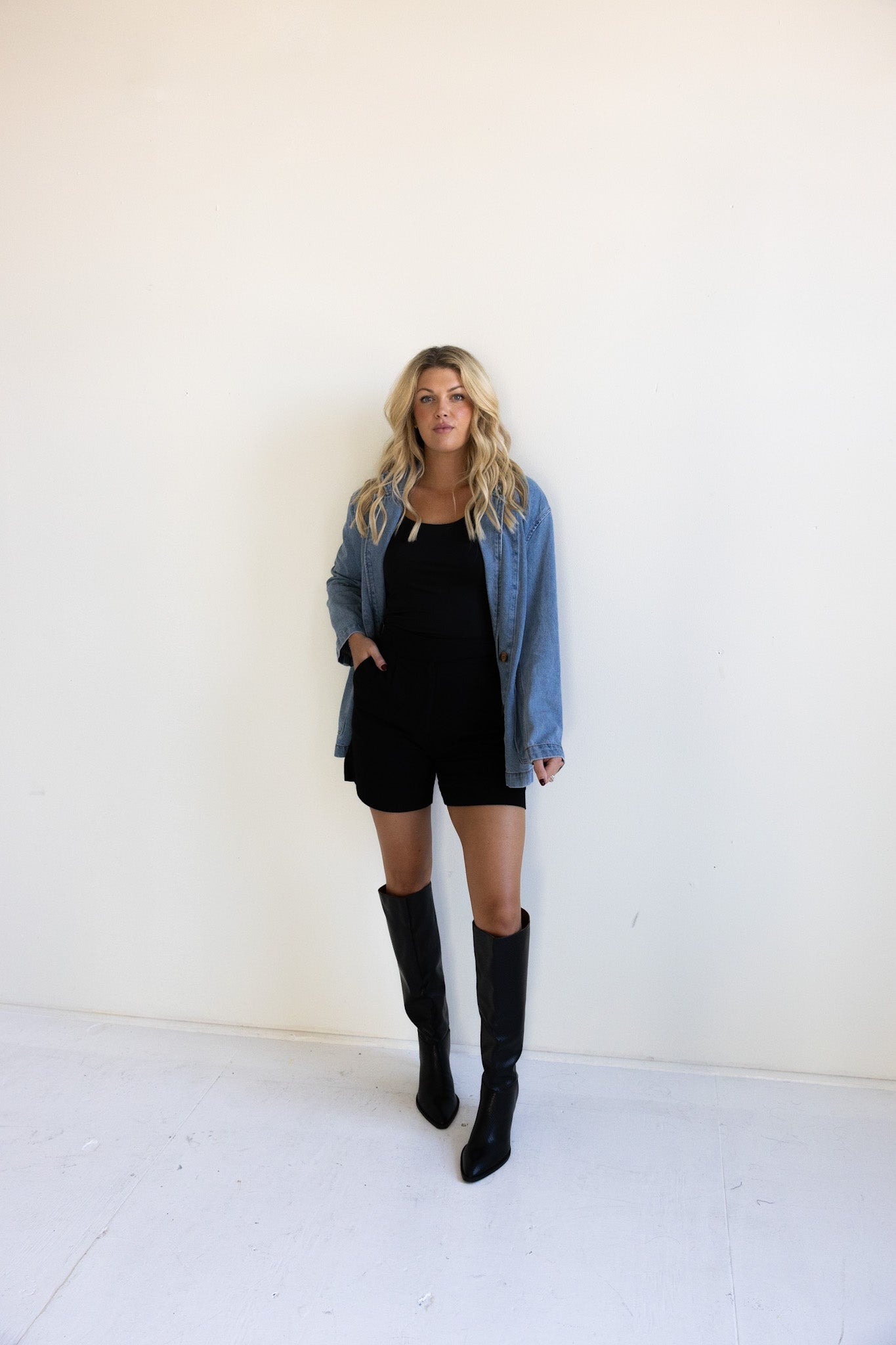 Oversized Denim Blazer